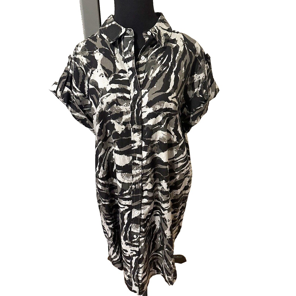 Soyaconcept shirt dress‎ Safari print! Coverup. casual